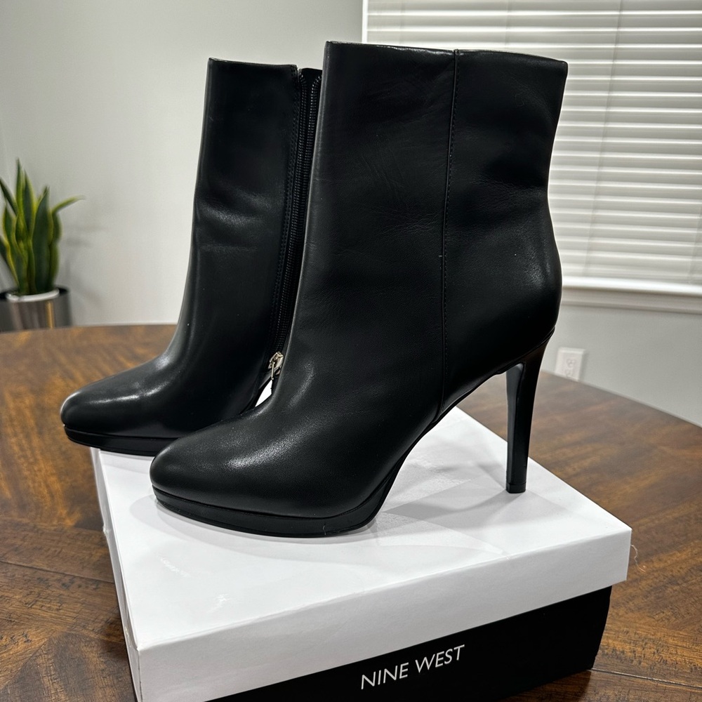 Nine West Black Heeled Boots